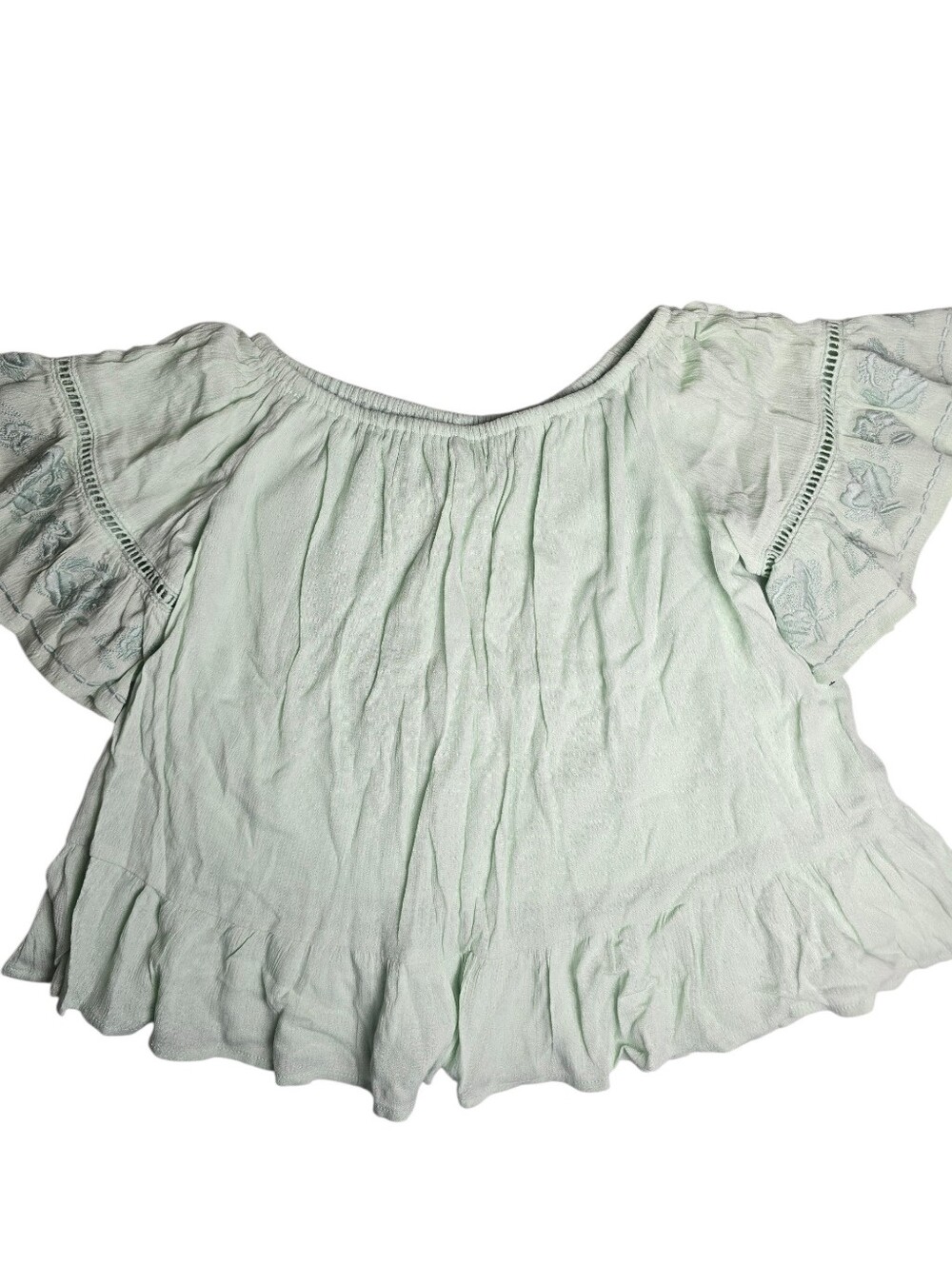 Art Class Mint Green Babydoll Top Size Medium (7-8)